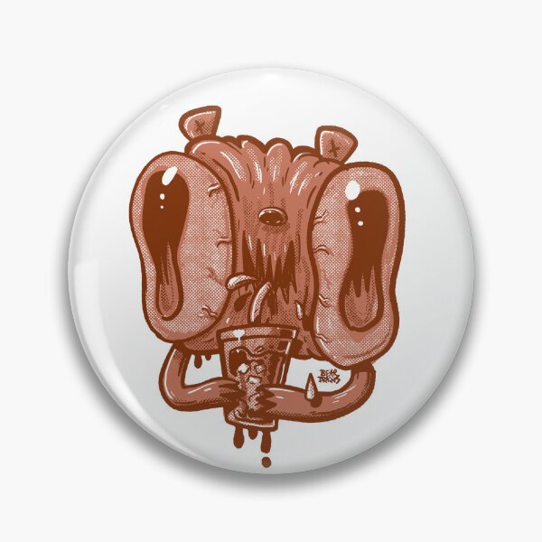 Item preview, Brown Monster Drinking Soda Halftone Cartoon designed and sold by Nate Bear.