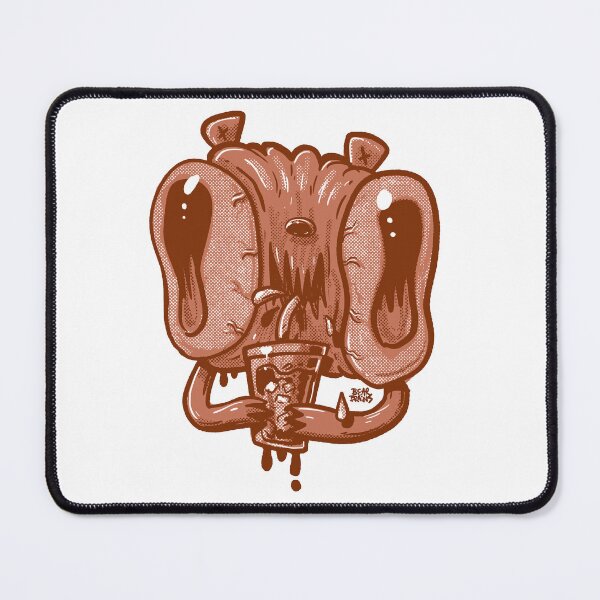 Item preview, Brown Monster Drinking Soda Halftone Cartoon designed and sold by Nate Bear.