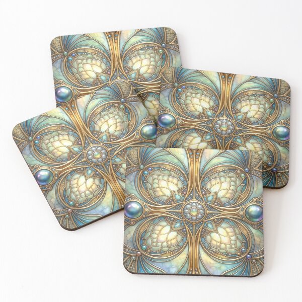 Item preview, Ornate Stained Glass Art Nouveau Pattern designed and sold by Frackxion.