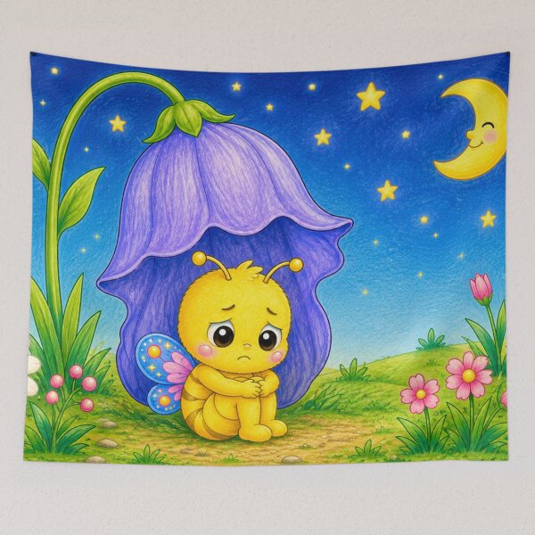 Item preview, Sad Pöttöm Under the Bluebell – Story Scene from a Hungarian Children’s Tale designed and sold by Little Joys Art.
