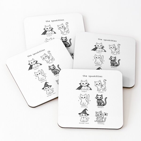 Item preview, The Spookitties Funny Halloween Cat Puns Cute Doodle Chart designed and sold by Whirx.