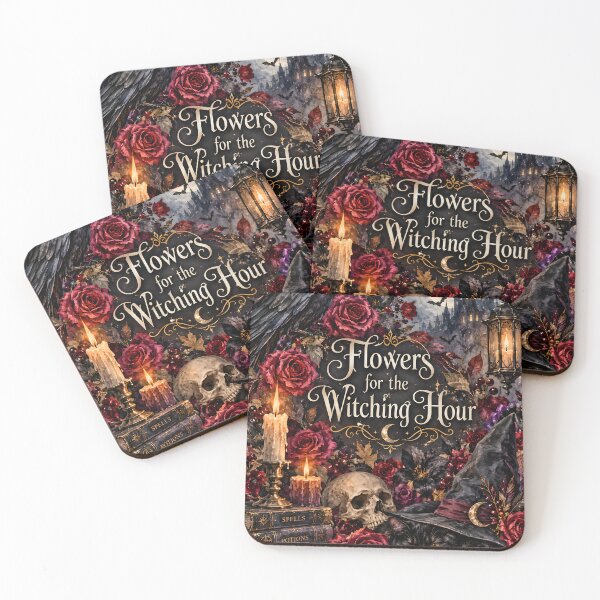Item preview, Flowers for the Witching Hour – Gothic Raven, Black Cat & Roses Halloween Art designed and sold by blankTeeShirt.