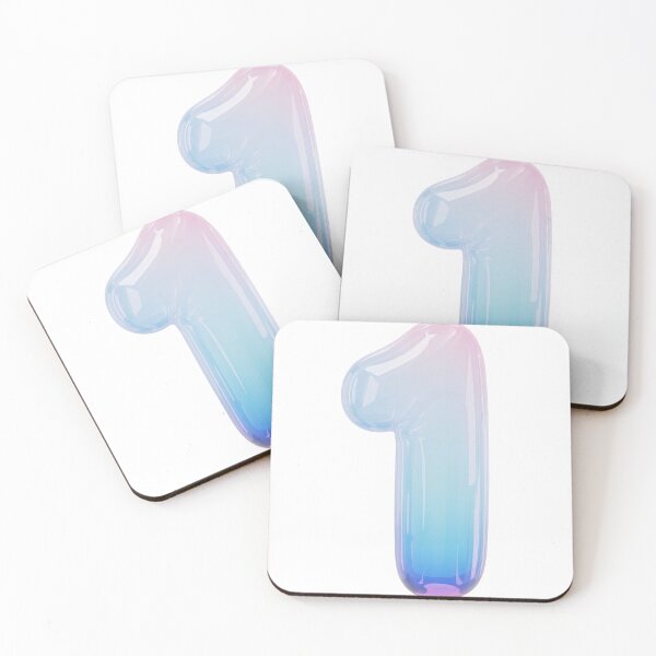 Item preview, Colorful gradient balloon shaped like the number one  designed and sold by MiraCleAI.