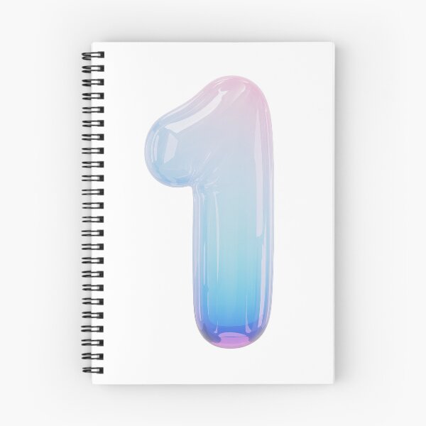 Item preview, Colorful gradient balloon shaped like the number one  designed and sold by MiraCleAI.