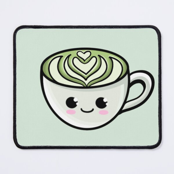 Item preview, Kawaii Matcha Latte Art designed and sold by Super Neon Pixels .