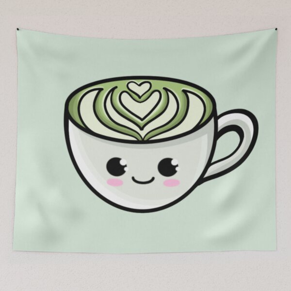 Item preview, Kawaii Matcha Latte Art  designed and sold by Super Neon Pixels .