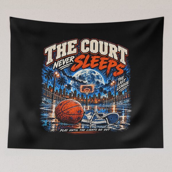 Item preview, The Court Never Sleeps – Vintage Basketball Streetwear designed and sold by PhilllandArt.