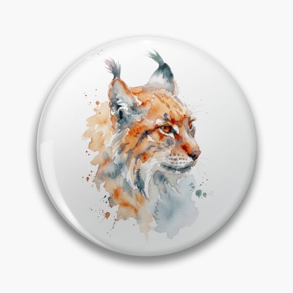 Item preview, Lynx in Profile, Rust Orange and Slate Gray designed and sold by caracatita75.