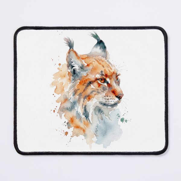 Item preview, Lynx in Profile, Rust Orange and Slate Gray designed and sold by caracatita75.