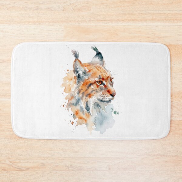 Item preview, Lynx in Profile, Rust Orange and Slate Gray designed and sold by caracatita75.
