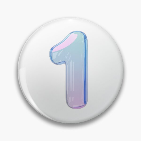 Item preview, Colorful gradient balloon shaped like the number one  designed and sold by MiraCleAI.