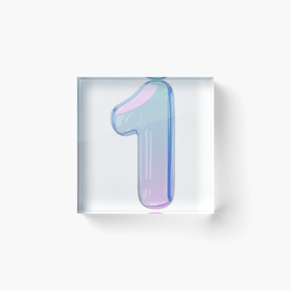 Item preview, Colorful gradient balloon shaped like the number one  designed and sold by MiraCleAI.