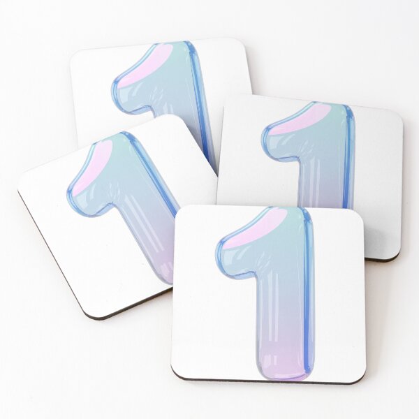 Item preview, Colorful gradient balloon shaped like the number one  designed and sold by MiraCleAI.