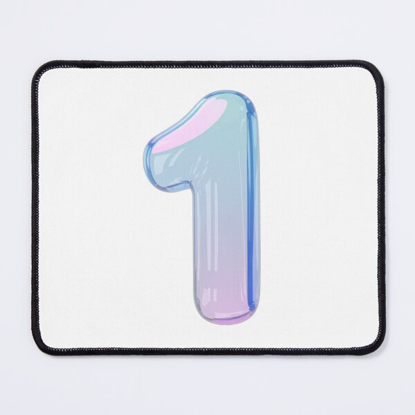 Item preview, Colorful gradient balloon shaped like the number one designed and sold by MiraCleAI.