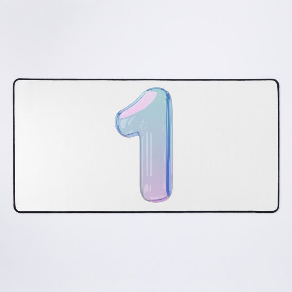 Item preview, Colorful gradient balloon shaped like the number one designed and sold by MiraCleAI.