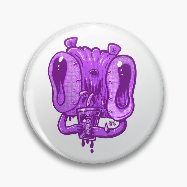 Item preview, Purple Monster Drinking Soda Halftone Cartoon designed and sold by Nate Bear.