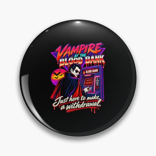 Item preview, Vampire at the Blood Bank Retro Horror Halloween designed and sold by ViniBall.