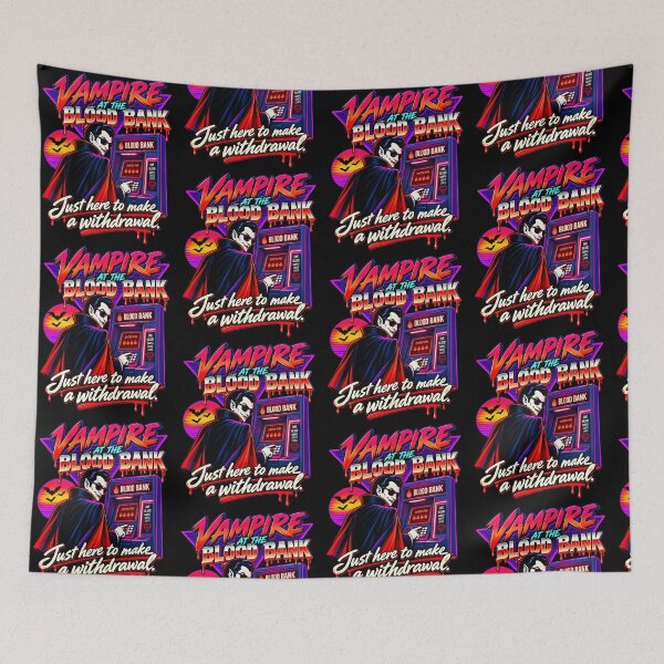 Item preview, Vampire at the Blood Bank Retro Horror Halloween designed and sold by ViniBall.
