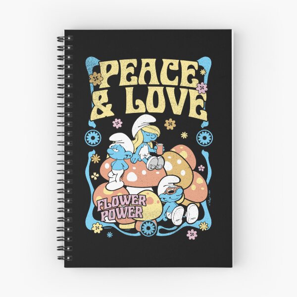 Item preview, The Smurfs Peace & Love Flower Power Vintage Poster Essential  designed and sold by circliqueart.
