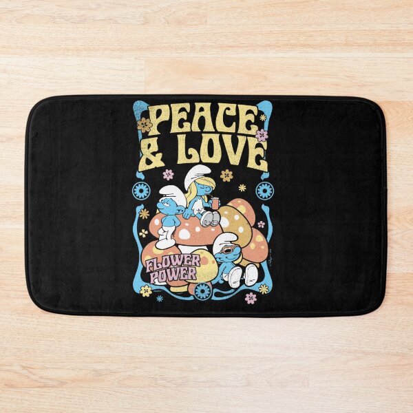 Item preview, The Smurfs Peace & Love Flower Power Vintage Poster Essential  designed and sold by circliqueart.