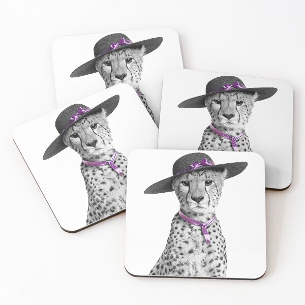 Item preview, Elegant Cheetah in Purple Hat designed and sold by PLisasPets.