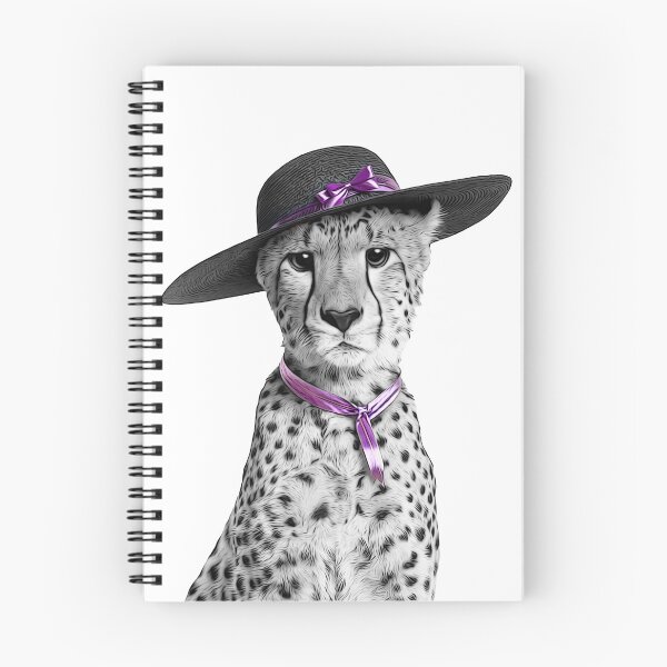 Item preview, Elegant Cheetah in Purple Hat designed and sold by PLisasPets.