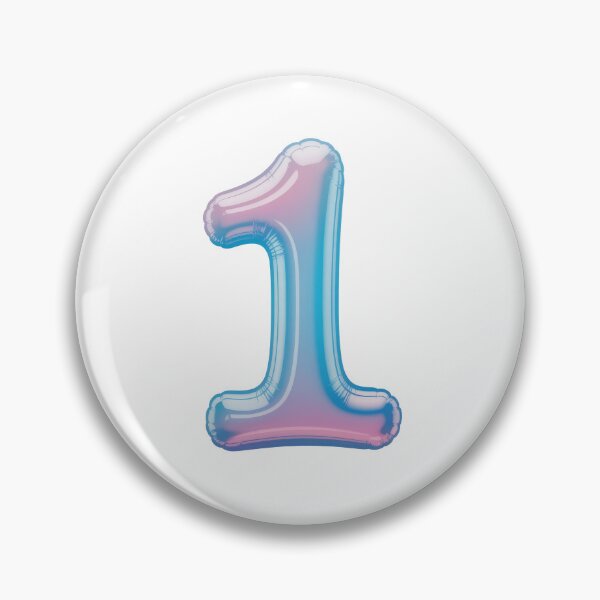 Item preview, Colorful gradient balloon shaped like the number one  designed and sold by MiraCleAI.