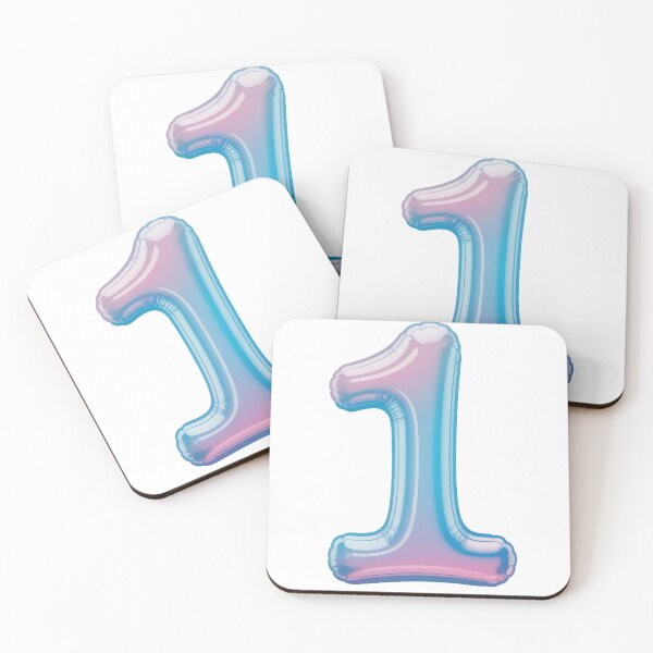 Item preview, Colorful gradient balloon shaped like the number one  designed and sold by MiraCleAI.