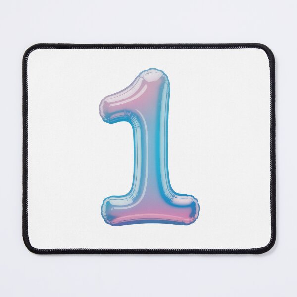 Item preview, Colorful gradient balloon shaped like the number one designed and sold by MiraCleAI.