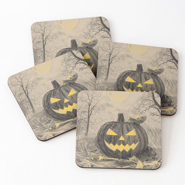 Item preview, Halloween Pumpkin Under Full Moon designed and sold by kolonjArt.