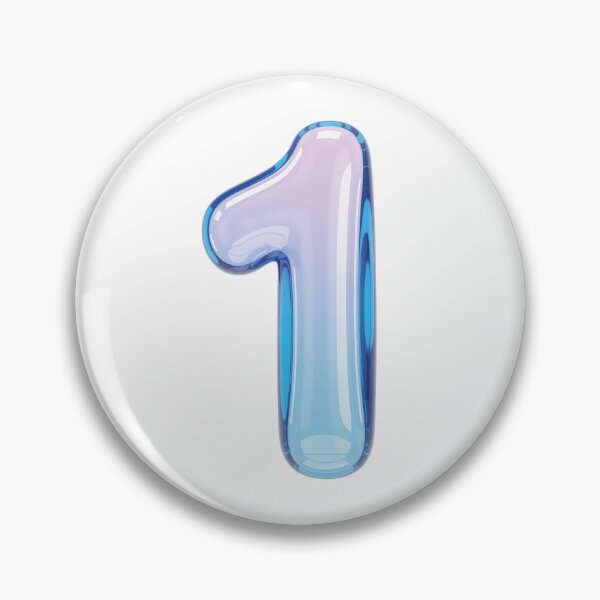 Item preview, Colorful gradient balloon shaped like the number one  designed and sold by MiraCleAI.