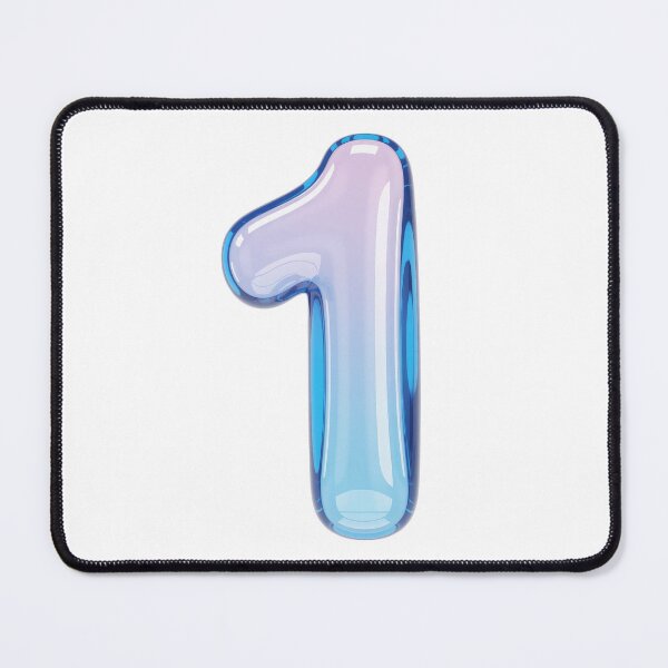 Item preview, Colorful gradient balloon shaped like the number one designed and sold by MiraCleAI.