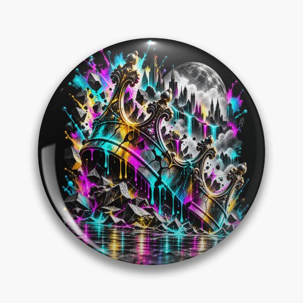 Item preview, Broken Crown - Neon Ruins designed and sold by Personiq Kaleido.