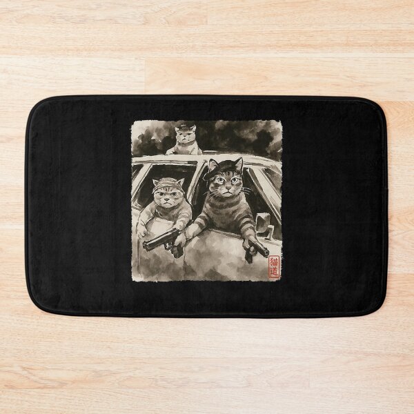 Item preview, Cat Gang Japanese Ink Art Funny Feline Crew designed and sold by Mind-Drift.