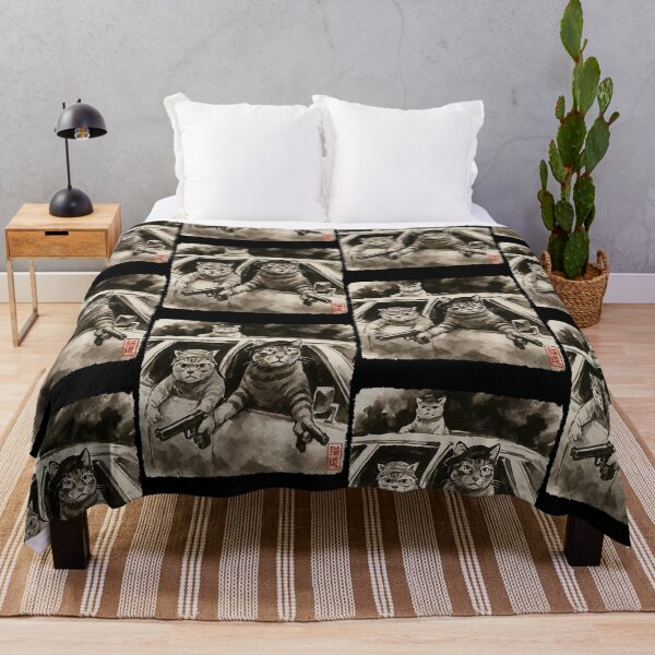 Item preview, Cat Gang Japanese Ink Art Funny Feline Crew designed and sold by Mind-Drift.