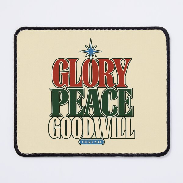 Item preview, Glory Peace Goodwill – Luke 2:14 Christian Christmas Sweatshirt designed and sold by astersgraphics.