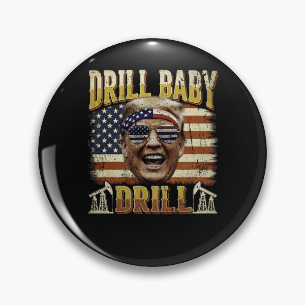 Item preview, Drill Baby Drill Retro USA Flag Oil Rig Patriot American Graphic Art designed and sold by RamonaTeal.
