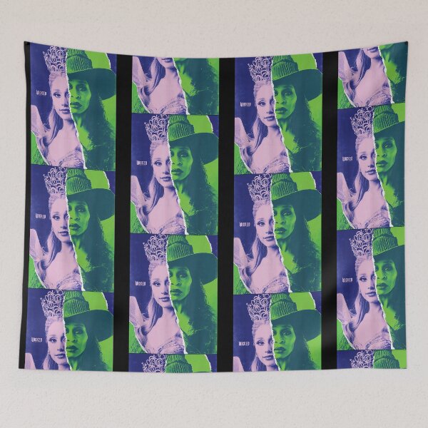 Item preview, Wicked Glinda Elphaba Split Portrait Musical Fandom designed and sold by Mind-Drift.