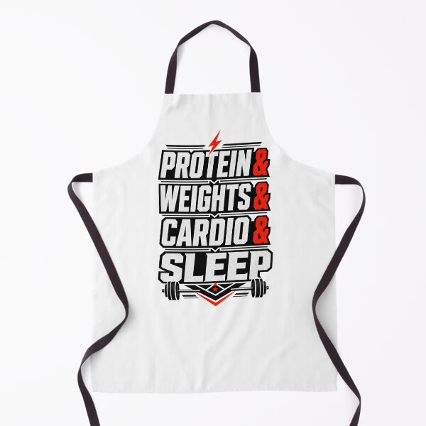 Item preview, Protein & Weights & Cardio & Sleep Funny gym motivational design for personal trainers, Black and Red exercise and gym lovers  designed and sold by LD ART.