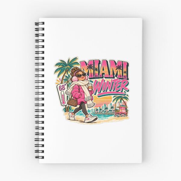Item preview, Miami Winter Funny 68 Degrees Puffer Coat Retro Miami Beach designed and sold by yaney85.