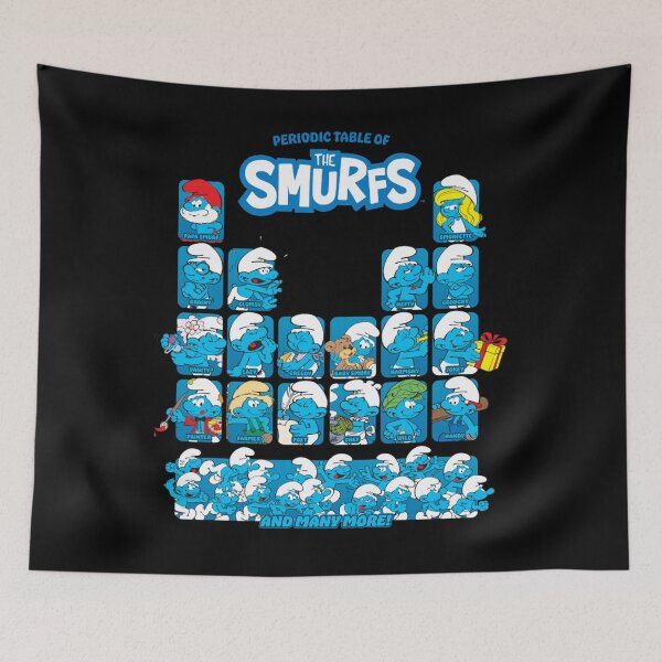 Item preview, The Smurfs Periodic Table And Many More! Retro Chest Logo Essential  designed and sold by circliqueart.