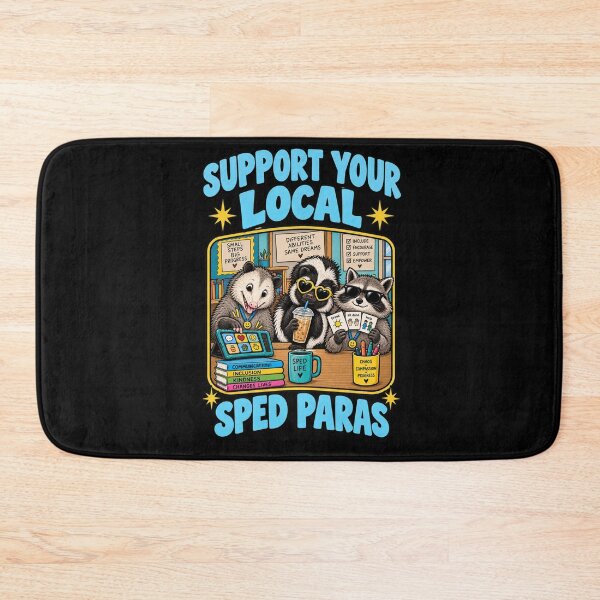 Item preview, Support Your Local Sped Paras Funny Raccoon Possum Educator designed and sold by Whirx.