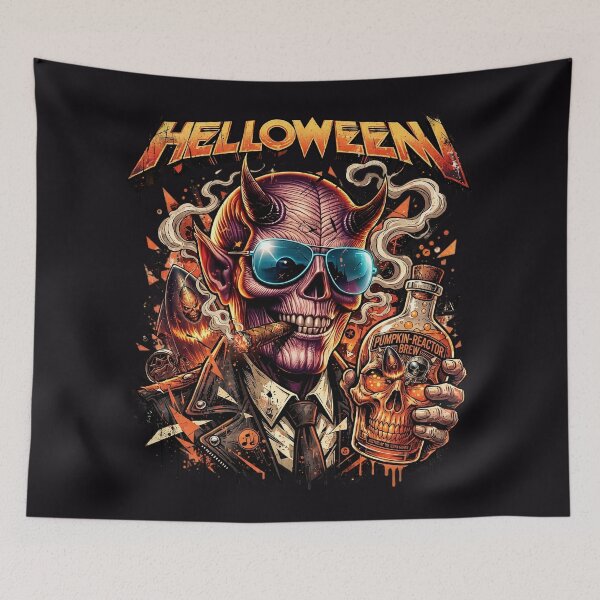 Item preview, Halloween Demon Cigar Glasses Rocket Pumpkin designed and sold by Voodoo Store Paranormal Collections.