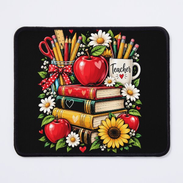 Item preview, Teacher Apple Books Daisies School Supplies Cute Teacher Gift designed and sold by ArcaneArtistry.