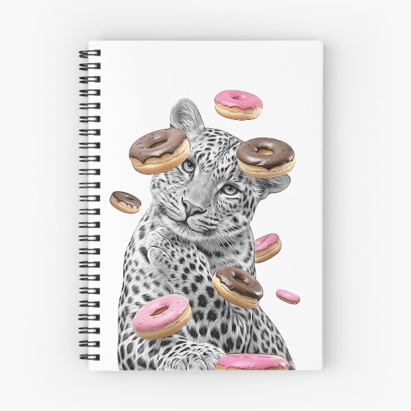 Item preview, Black and White Leopard with Floating Donuts designed and sold by PLisasPets.