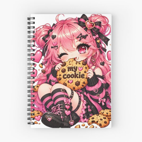 Item preview, My Cookie – Cute Pink Chibi Anime Girl designed and sold by Kubbykat.