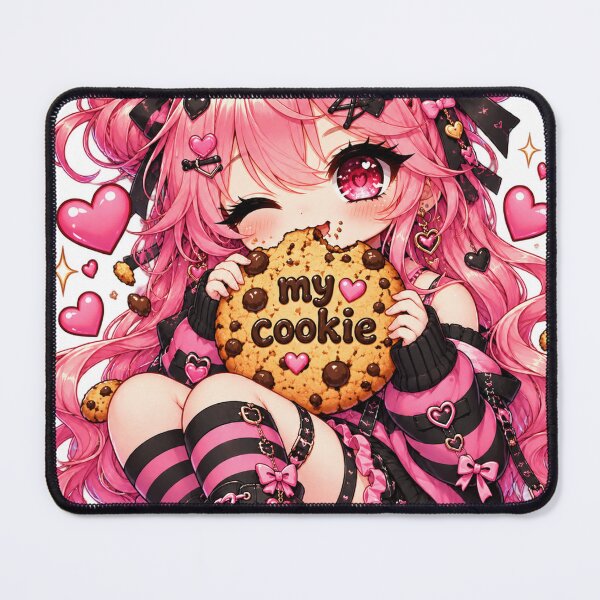 Item preview, My Cookie – Cute Pink Chibi Anime Girl designed and sold by Kubbykat.