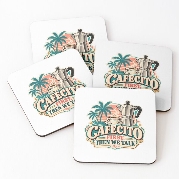 Item preview, Cafecito First Then We Talk Retro Cuban Coffee Moka Pot designed and sold by yaney85.