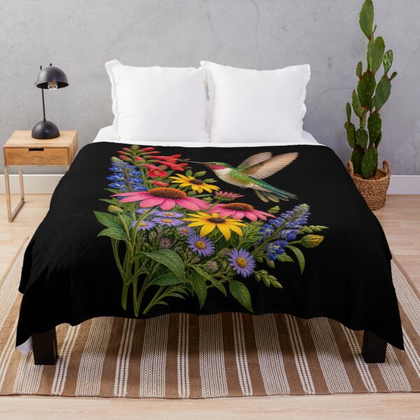 Item preview, Hummingbird and Wildflowers designed and sold by RockitBaby.