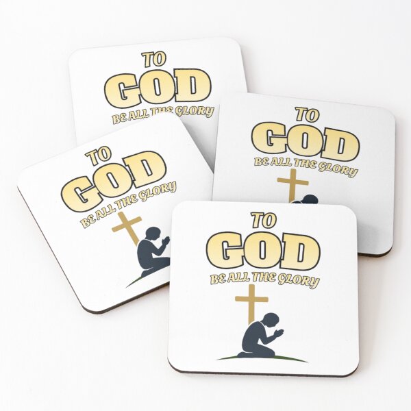 Item preview, To God Be All The Glory | Christian Praying Silhouette Cross Design designed and sold by PoppaBear71.